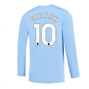 Manchester City Jack Grealish #10 Replica Home Stadium Shirt 2023-24 Long Sleeve